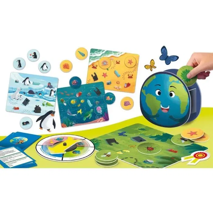 Lisciani Giochi - Ensemble pour la Planète - Jeu de Plateau Éducatif LIFE SKILLS sur l'Environnement pour Enfants avec Plateau Illustré