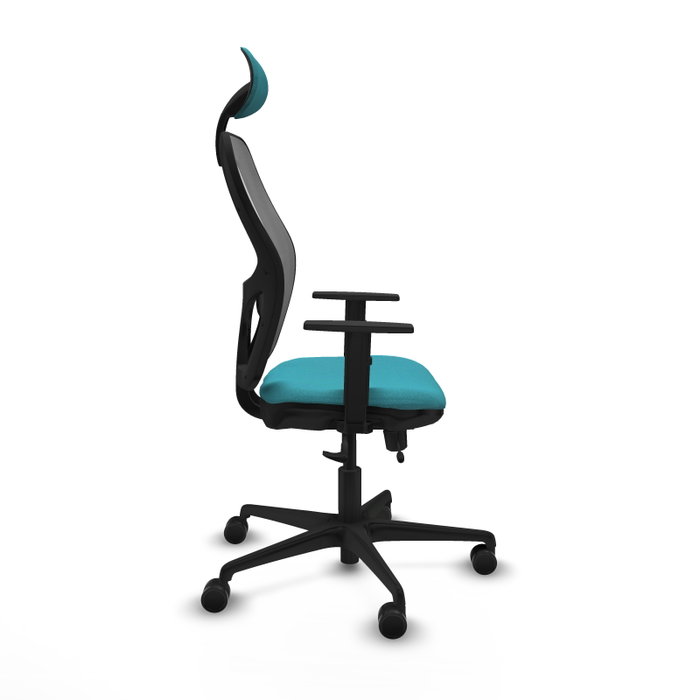 Piqueras y Crespo Chaise de Bureau Jorquera Turquoise et Gris
