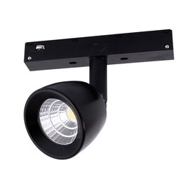 Luminaria LED Mini 7W 700Lm CRI90 4200K Noir pour Rail Magnétique
