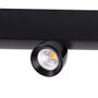 Luminaria LED Mini 7W 700Lm CRI90 4200K Noir pour Rail Magnétique