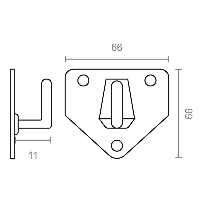 Edm Plaque de suspension pour extincteur modèle CG14 en acier zincé