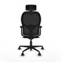 Piqueras y Crespo 2D036N2 Chaise de Bureau avec Appui-tête Blanc