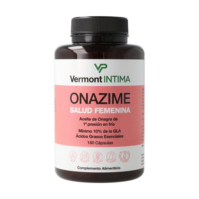 Vermont Intima Onazime Huile d'Onagre 500 mg, 180 perles Vermont Intima Onazime Huile d'Onagre 500 mg, 180 perles