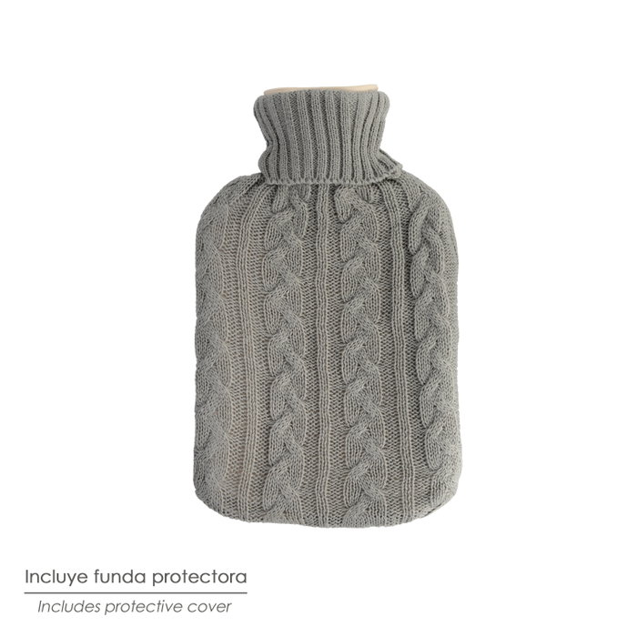 ORYX Bouillotte 2 Litres avec Housse en Tricot Couleurs Assorties