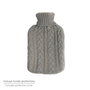 ORYX Bouillotte 2 Litres avec Housse en Tricot Couleurs Assorties