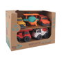 Tachan Set de 5 Véhicules Écologiques en Paille de Blé - Jouets Naturels et Sûrs pour Enfants dès 18 Mois - Réf. T01044