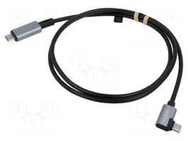 LOGILINK Câble USB 2.0 USB C vers USB C angulaire 1m noir 100W