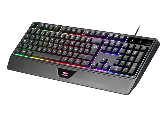 Mars Gaming MCP124PT Pack Gaming 3 en 1 Clavier H-Mech QWERTY Portugal Souris 3200 DPI RGB et Tapis Nanotextile