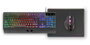 Mars Gaming MCP124PT Pack Gaming 3 en 1 Clavier H-Mech QWERTY Portugal Souris 3200 DPI RGB et Tapis Nanotextile