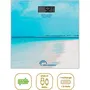 Little Balance Pese-personne USB-C Caraibes, 180 kg max, Précision 100 g, Écran LCD, Plateau Verre Trempé 28x28 cm, Batterie Li-ion Rechargeable, Plastique Recyclé