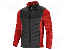 LAHTI PRO Sweatshirt matelassé rouge-noir XXL avec doublure en fourrure