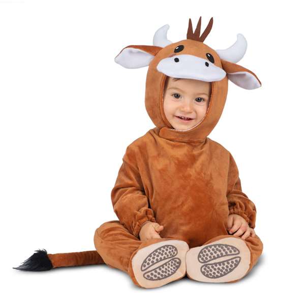 My Other Me Costume de bébé Bœuf pour Noël Taille 7-12 Mois - Marron