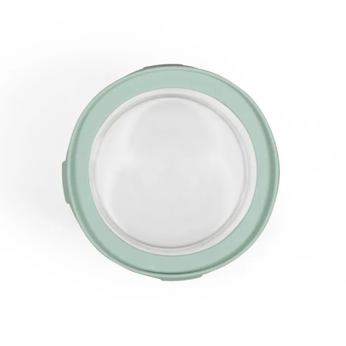 Livoo MEN399 - Set de 5 bocaux de conservation en verre borosilicaté, 450 ml chacun, avec couvercle silicone et verre