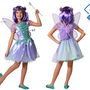Déguisement de fée pour fille enfant en violet - Taille 5-6 ans - Composé d'une robe et d'un accessoire pour le dos