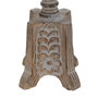 BigBuy Home Pot à Bougie Blanc Naturel Fer Bois de manguier 18 x 18 x 53,3 cm