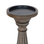BigBuy Home Pot à Bougie Blanc Naturel Fer Bois de manguier 18 x 18 x 53,3 cm