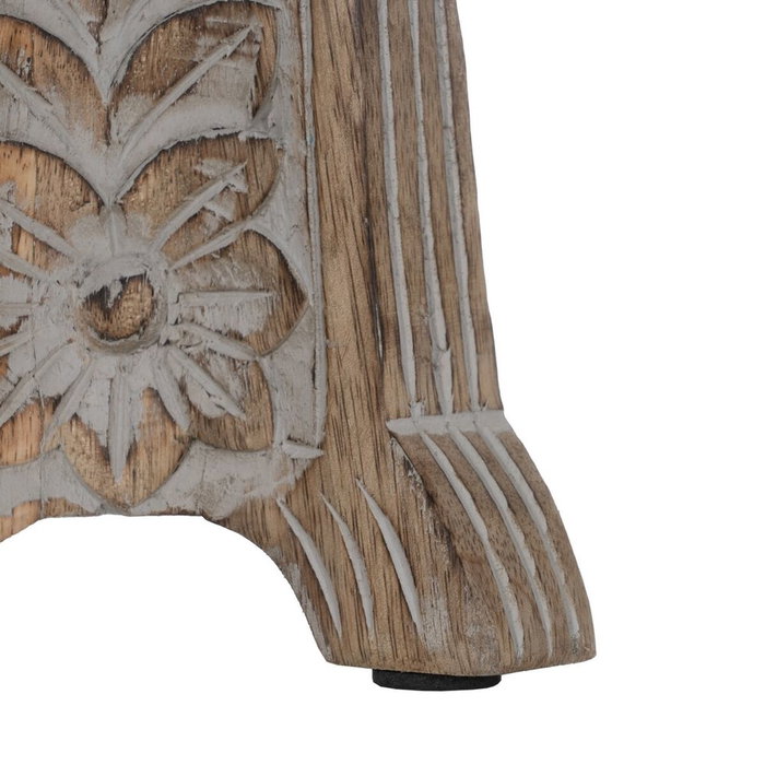 BigBuy Home Pot à Bougie Blanc Naturel Fer Bois de manguier 18 x 18 x 53,3 cm BigBuy Home Pot à Bougie Blanc Naturel Fer Bois de manguier 18 x 18 x 53,3 cm