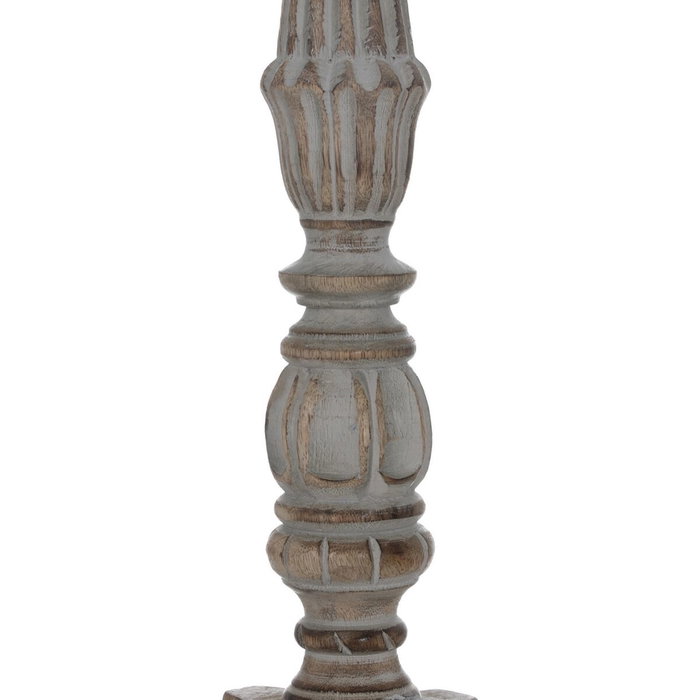 BigBuy Home Pot à Bougie Blanc Naturel Fer Bois de manguier 18 x 18 x 53,3 cm BigBuy Home Pot à Bougie Blanc Naturel Fer Bois de manguier 18 x 18 x 53,3 cm