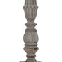 BigBuy Home Pot à Bougie Blanc Naturel Fer Bois de manguier 18 x 18 x 53,3 cm