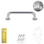MAURER Barre d’appui chromé brillant 32 mm x 40 cm