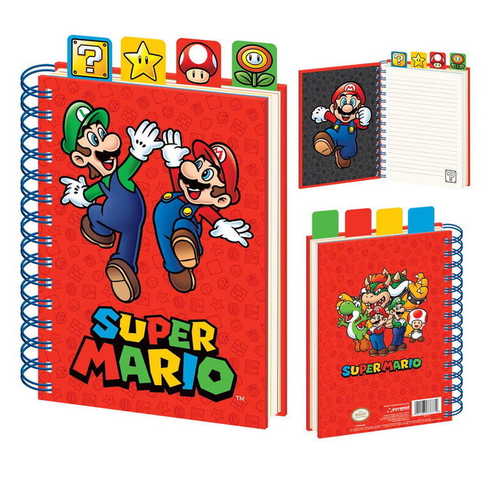 PYRAMID Carnet A5 Super Mario - 15.5 x 24 cm - Couverture rigide PYRAMID Carnet A5 Super Mario - 15.5 x 24 cm - Couverture rigide