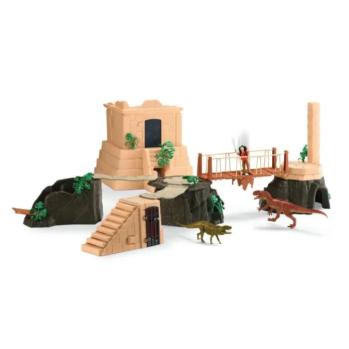 Schleich 42656 Dinosaurs - Grande conquête du temple perdu, Playset avec figurines, pour enfants dès 4 ans