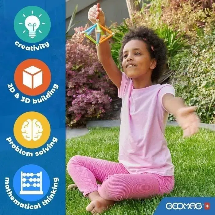 Geomag Classic Panels - Jeu de Construction Magnétique Fusée NASA - 103 Pièces - Jouet Magnétique Éducatif dès 3 ans