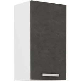 LASSEN Meuble haut 1 porte battante - Gris mat