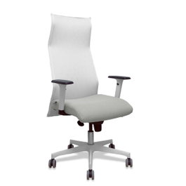 Piqueras y Crespo Chaise de Bureau Albacete Blanc et Gris clair