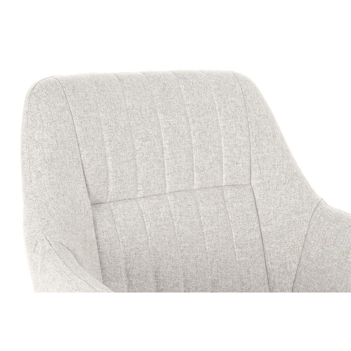 Chaise DKD Home Decor Beige Polyester Métal 59,5 x 60,5 x 78 cm