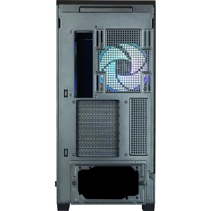 ZALMAN Boîtier PC Gamer P50 DS Moyen Tour ATX Noir avec Panneau en Verre Trempé, 4 Ventilateurs A-RGB, Ports USB-C et USB 3.0 et Affichage HD