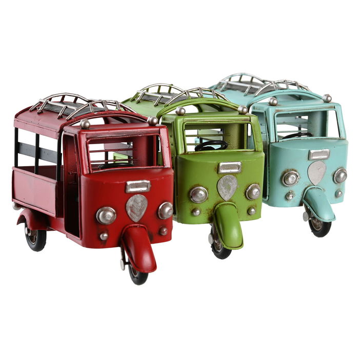 Figurine Décorative DKD Home Decor Rouge Vert Bleu ciel Vintage 16 x 7 x 10 cm (3 Unités)