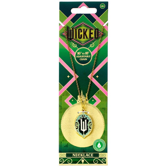 THE CARAT SHOP Collier W Wicked avec émail vert et cristaux