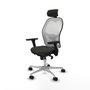 Piqueras y Crespo Chaise de Bureau avec Appui-tête Jorquera 3D086N2 Noir