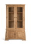 GINER Y COLOMER - Buffet Vitrine en Bois de Teca avec 4 Portes (2 Vitrées, 2 Bois) et Détails Artisanaux, Design Élégant pour Salon - Dimensions 186 x 109 x 42 cm