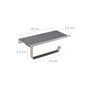MAURER Porte-rouleau avec étagère pour téléphone, Inox avec finition miroir