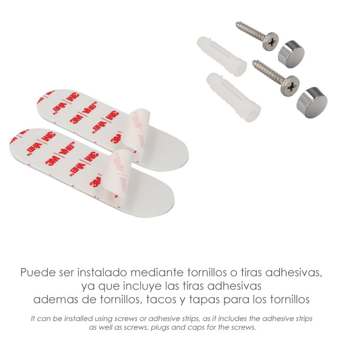 MAURER Porte-rouleau avec étagère pour téléphone, Inox avec finition miroir