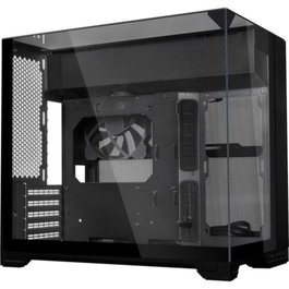 Lian Li O11 Vision-M Boîtier PC Gaming Noir Mini-ITX/M-ATX avec Triple Panneau Verre Trempé, Refroidissement Avancé