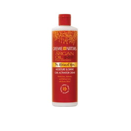 Cream Of Nature Crème Activateur de Boucles Moist & Shine à l'Huile d'Argan 354ml - Définition des boucles, anti-frisottis, sans sulfates