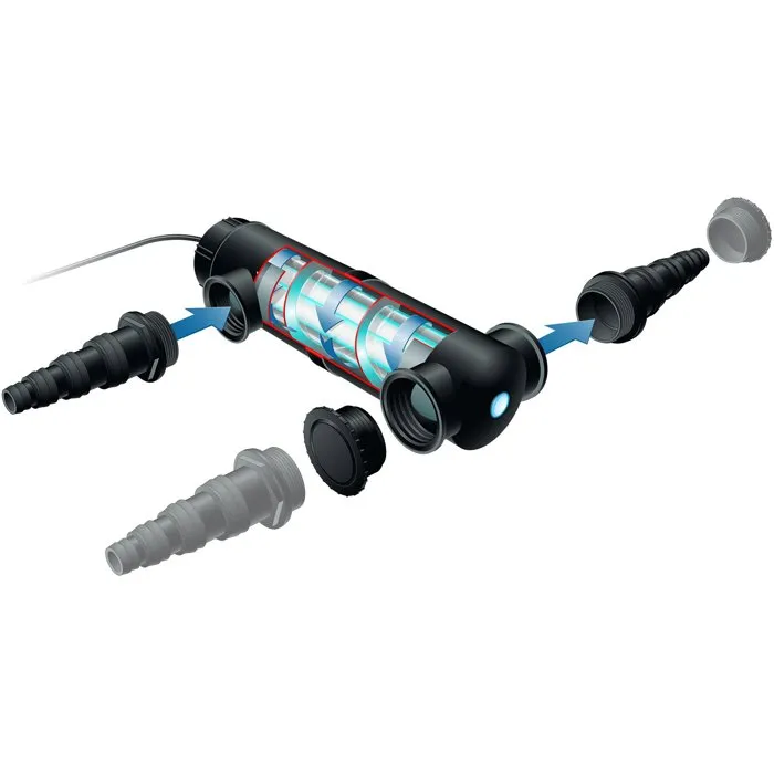 Ubbink AlgClear 20000 - Stérilisateur UV-C 18W pour bassin à poissons jusqu'à 10 m³ - Anti-algues vertes et bactéries - Raccords 1½ pouces Ubbink AlgClear 20000 - Stérilisateur UV-C 18W pour bassin à poissons jusqu'à 10 m³ - Anti-algues vertes et bactéries - Raccords 1½ pouces