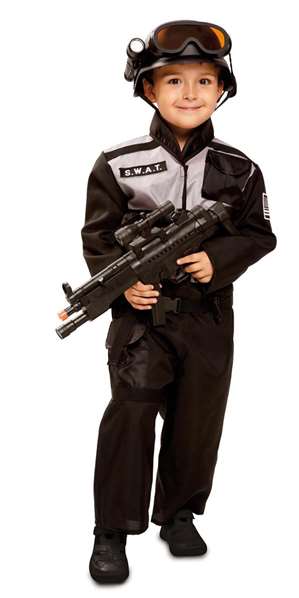 My Other Me - Disguise SWAT 3-4 A - Déguisement SWAT garçon, âge 3-4 ans, taille L, 100% polyester