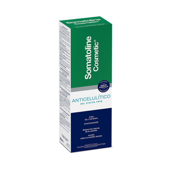 Somatoline Gel CRYOACTIF anti-cellulite Soin raffermissant cuisses avec caféine 5% et extrait de gingembre 250 ml
