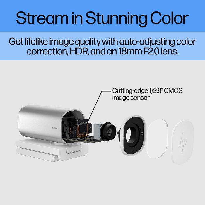 HP Caméra de streaming 4K HP 960 Argent