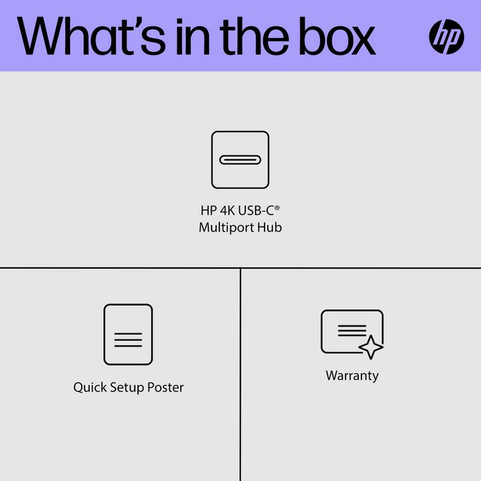 HP Concentrateur USB-C HP 4K Noir HP Concentrateur USB-C HP 4K Noir