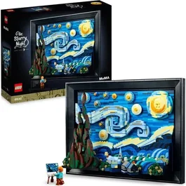 LEGO Ideas 21333 Kit de Construction Adulte, Reproducción en 3D de La Nuit Étoilée de Vincent van Gogh - 2316 Pièces, 30x38x12 cm