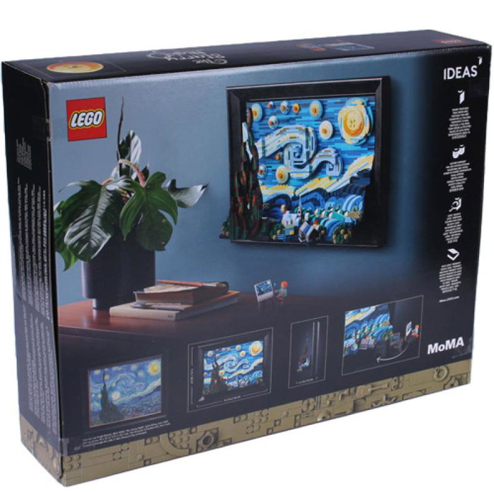 LEGO Ideas Vincent van Gogh - La Nuit Étoilée, Reproduction de Tableau sur Toile