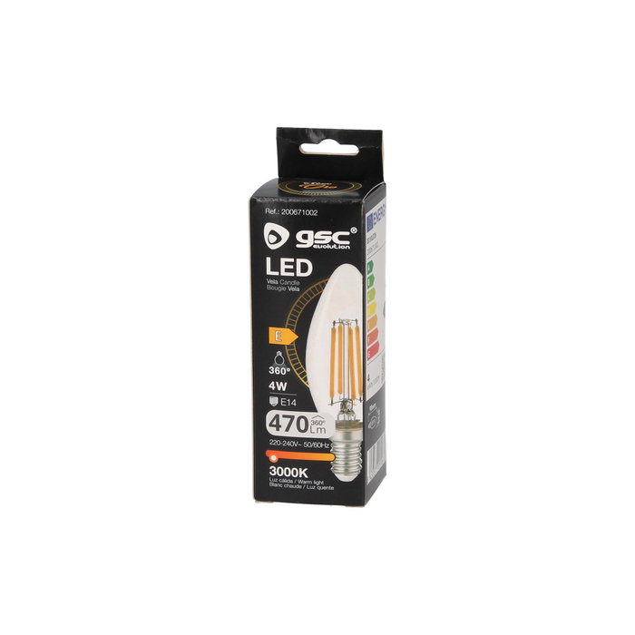 GSC Evolution Ampoule LED Vela Serie Oro 4W E14 3000K