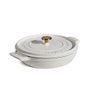 Tramontina Cazuela basse avec couvercle en fonte émaillée, Latte, 30 cm, 3,8 l