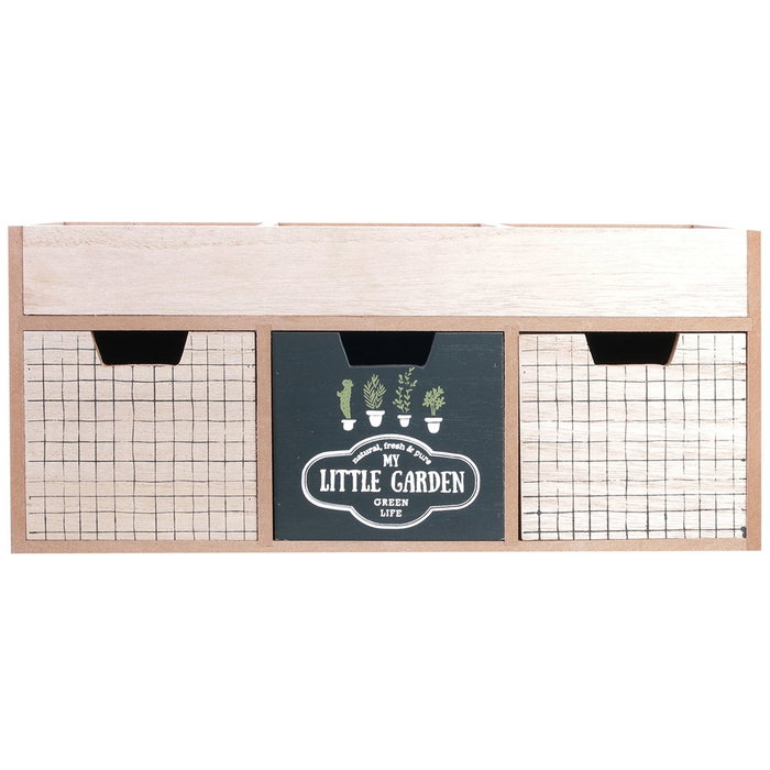 Home Deco Factory Meuble de rangement avec 3 tiroirs et 3 compartiments