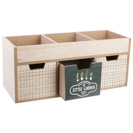 Home Deco Factory Meuble de rangement avec 3 tiroirs et 3 compartiments